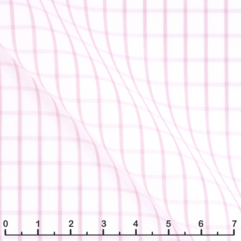 Pink Red Check White Fabric 3030-W121-0005 - Image 2
