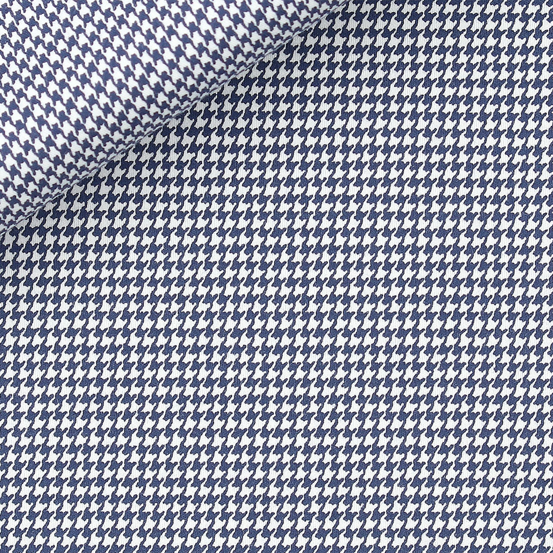 Blue Cotton Jersey Houndstooth FL407582 000019