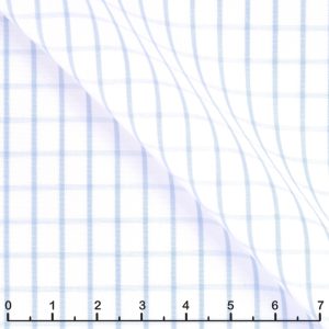 Sky blue Check White Fabric 3030-W121-0001