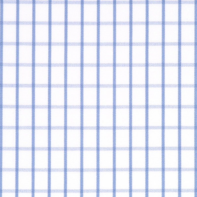 Blue Check White Fabric 3030-W121-0002 - Image 2