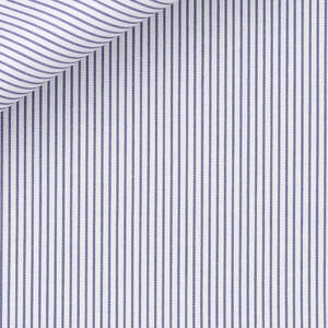 Navy and White Stripe Twill Easy Iron