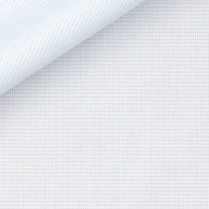 Light Blue Houndstooth Twill Easy Iron