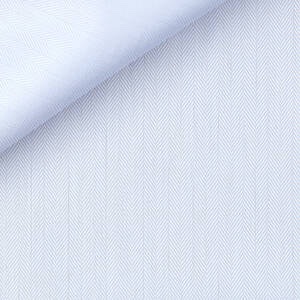 Blue Easy Iron Herringbone Twill