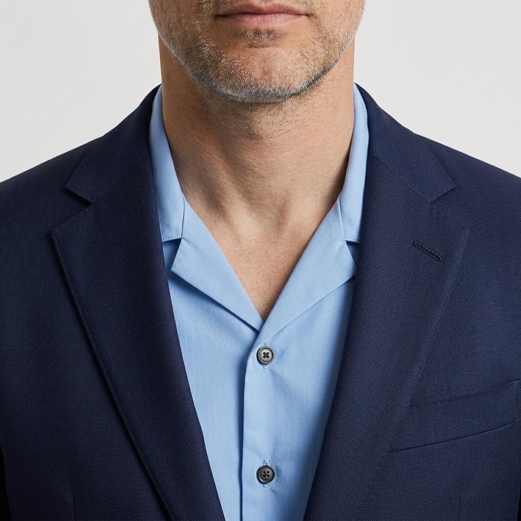 camp collar and blazer