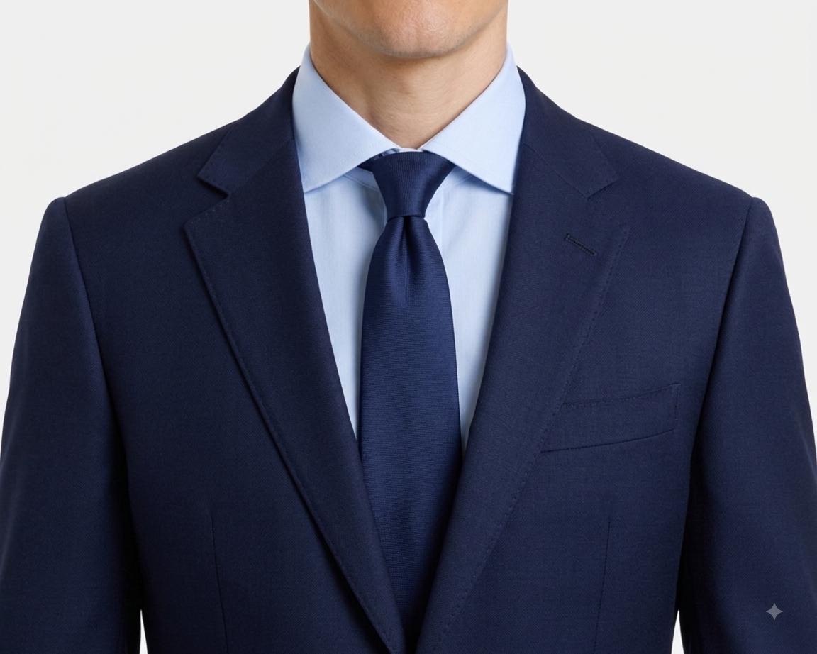 english cutaway collar and blazer